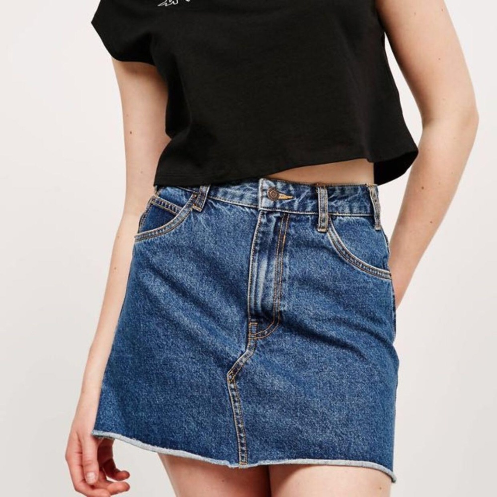 Bershka Vintage Style Denim Skirt